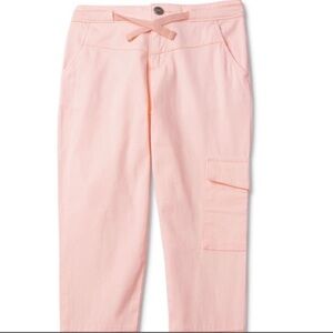 Wonder Nation Peach Sorbet Solid Drawstring Solid Flap Pocket Cargo Pants